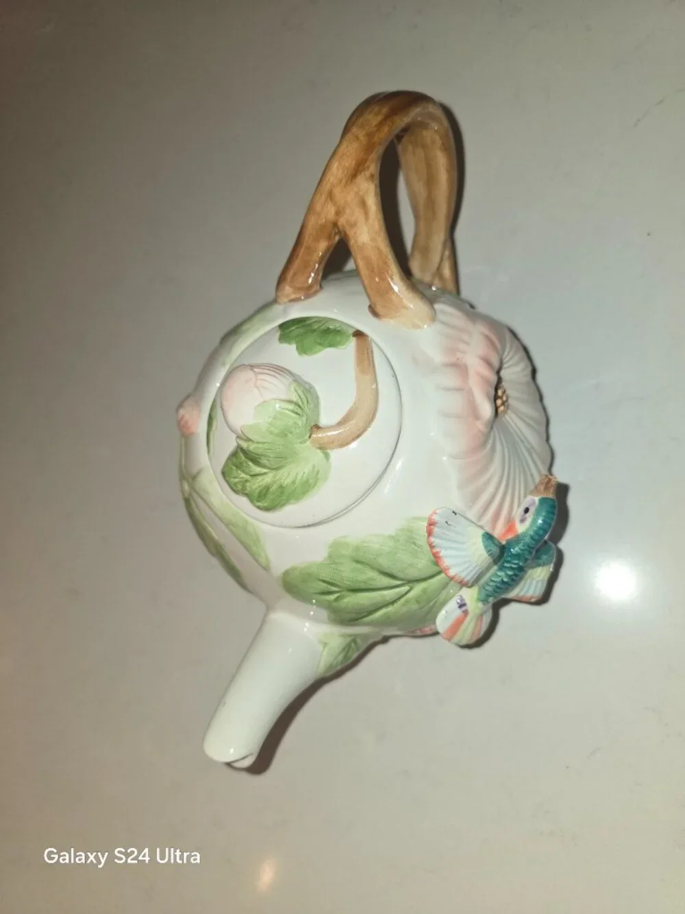 vintage, hand-painted earthenware Hummingbird (Sculpted) by Fitz & Floyd